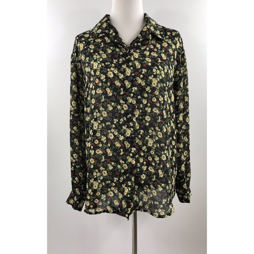 La Donna Sheer Floral Long Sleeve